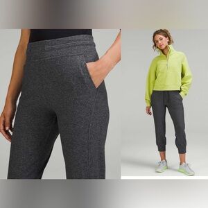 Ready To Rulu High Rise Jogger Crop Heathered Raceway Grey